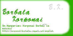 borbala korponai business card